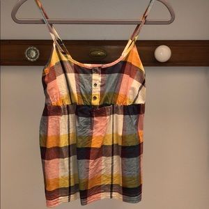 Gap plaid spaghetti strap top